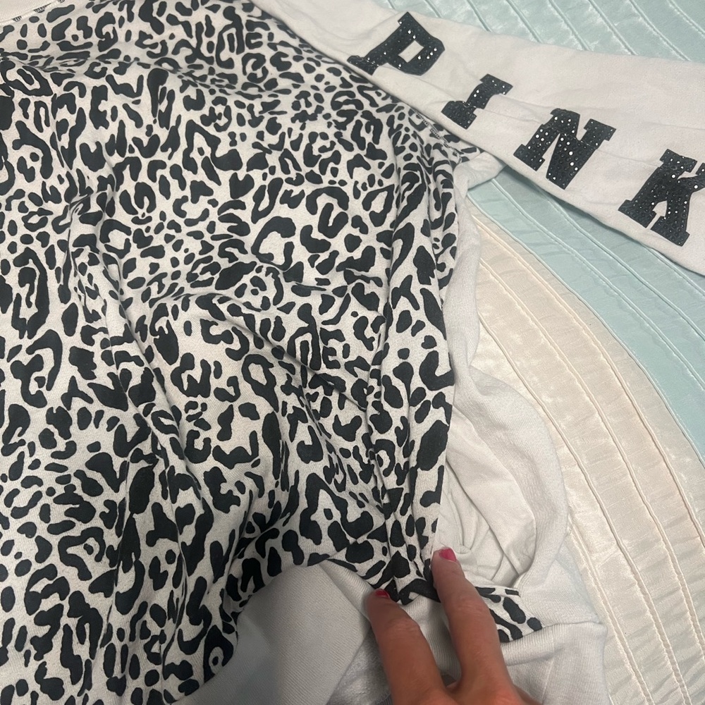 Bling leopard hoodie pink - Picture 3 of 5